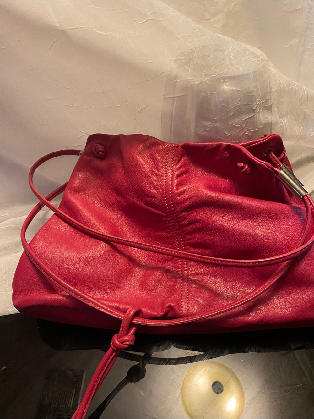 Etienne Aigner Red Leather Shoulder Bag